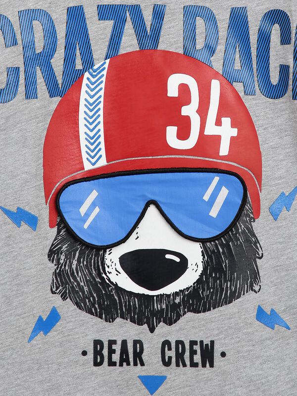 T-Shirt With Print And Interactive Flap Feature image number null
